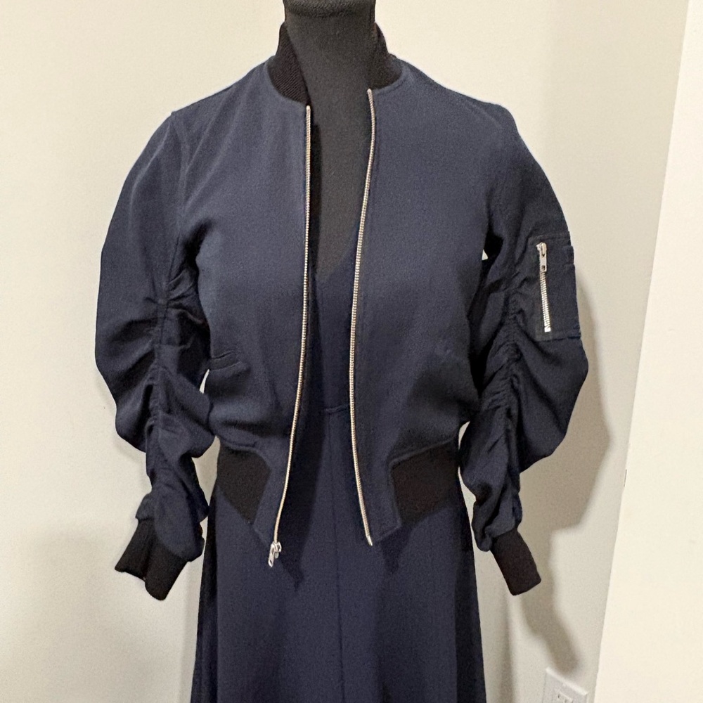 A.L.C. Navy Blue Bomber Jacket size 2 excellent condition